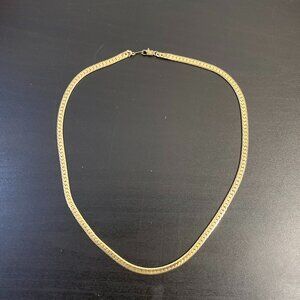 Set of 2 Necklaces, US PAT.P and Avon Gold colored Chain/Necklace, Pre Owned.